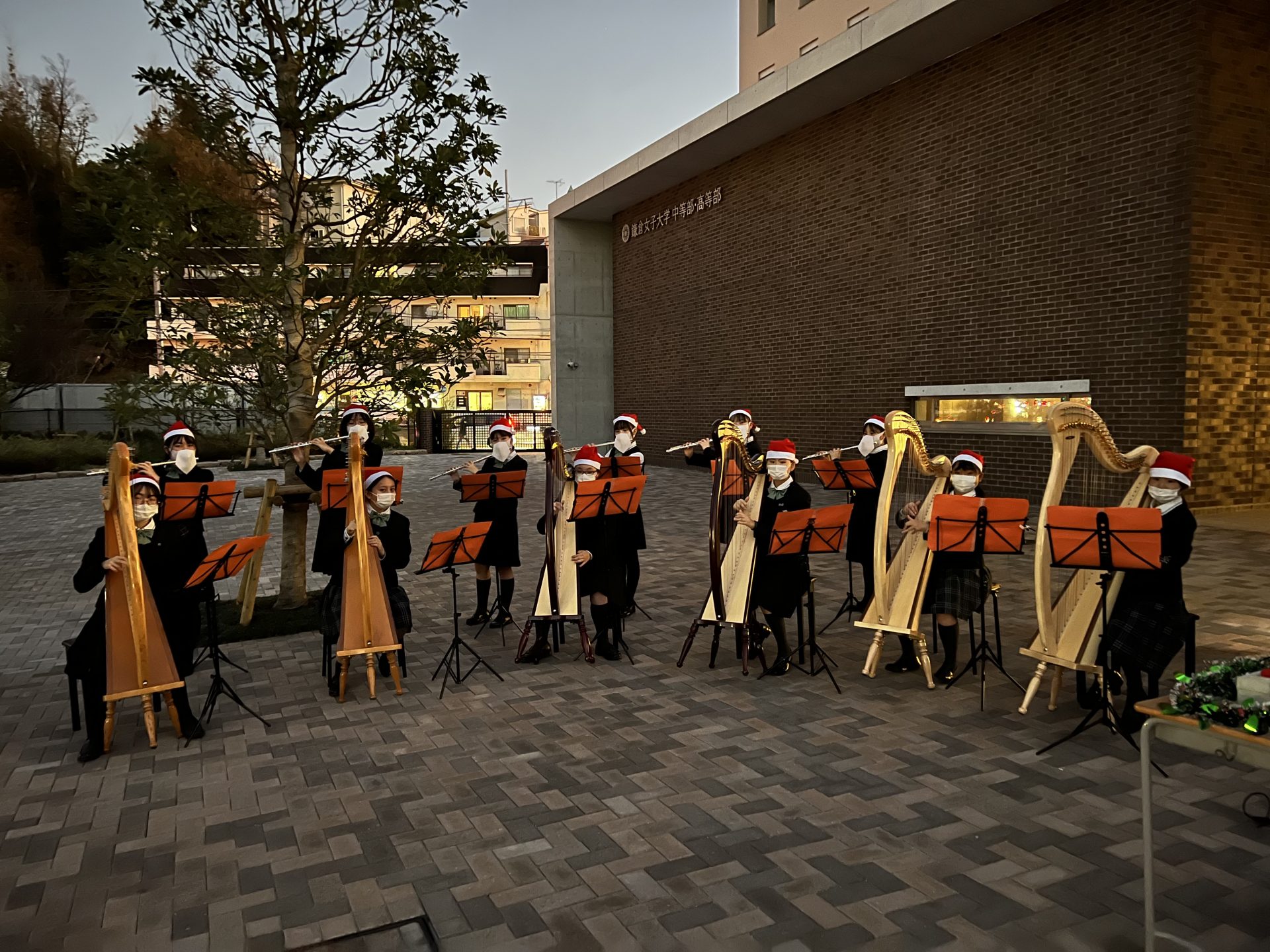 クリスマスツリー点灯式 鎌倉女子大学 中等部 高等部 クリスマスツリー点灯式 鎌倉女子大学 中等部 高等部